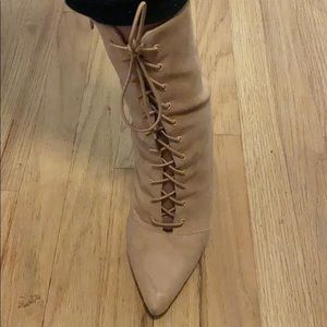 Nude “yeezy inspired” boots